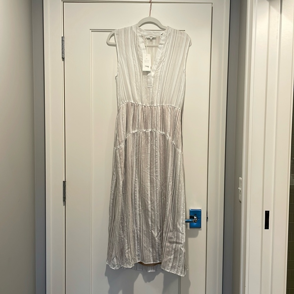 Vince striped maxi dress with pockets size 2